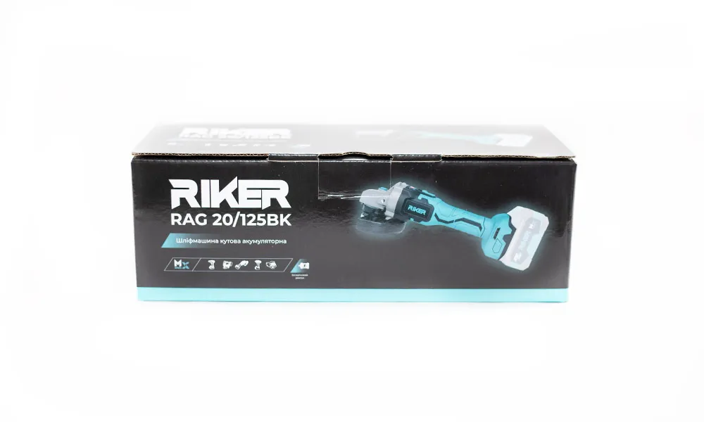 RIKER Шліфмашина кутова акумуляторна RAG 20/125BK